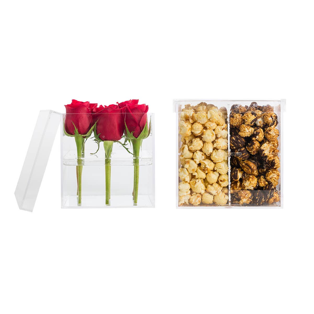 Popinsanity Popcorn & Confections - Wholesale Gift box - Gourmet Popcorn Rose Box 🌹 Fancy Mother's Day Flower Gift1