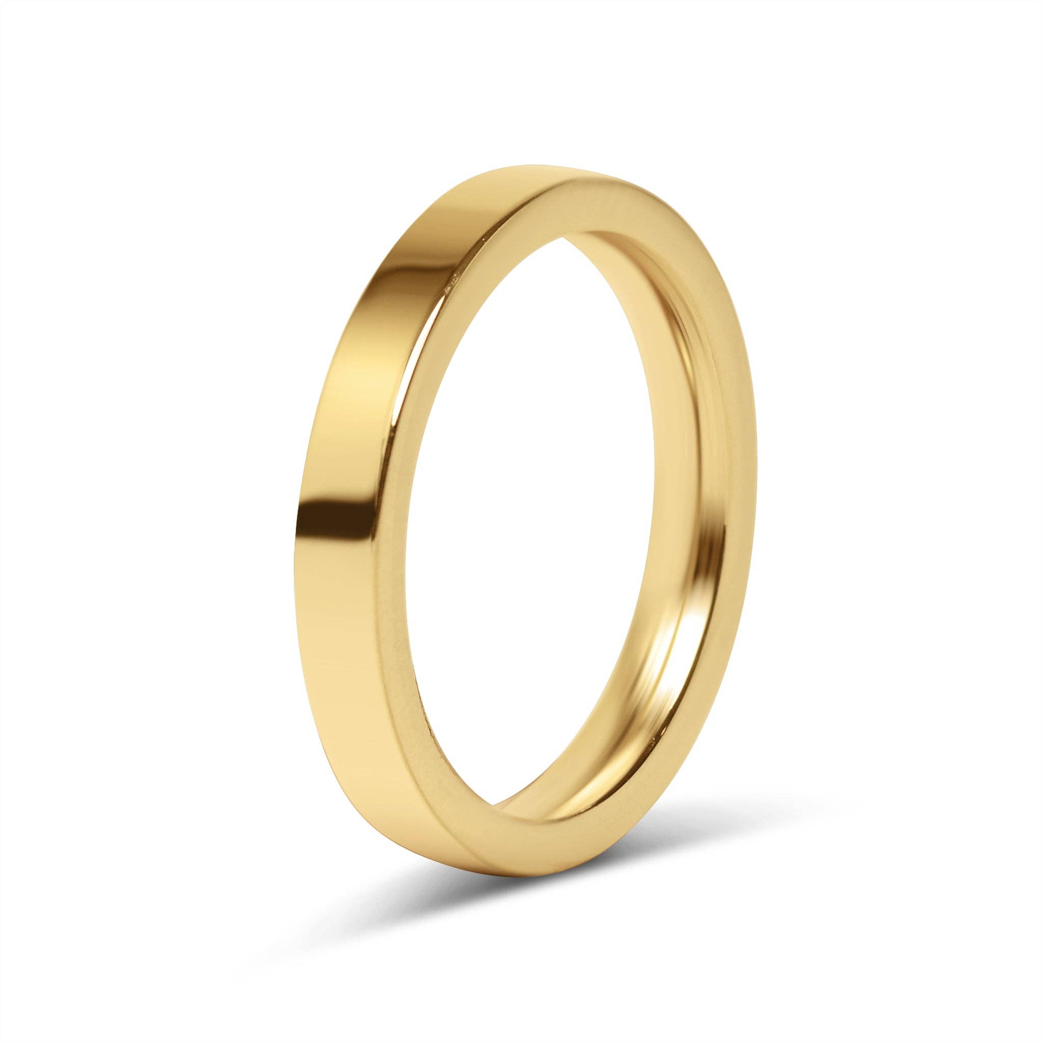WJW - Wholesale Band/Stacked Ring - 18K Gold Stainless Steel Blank Flat Band Ring7