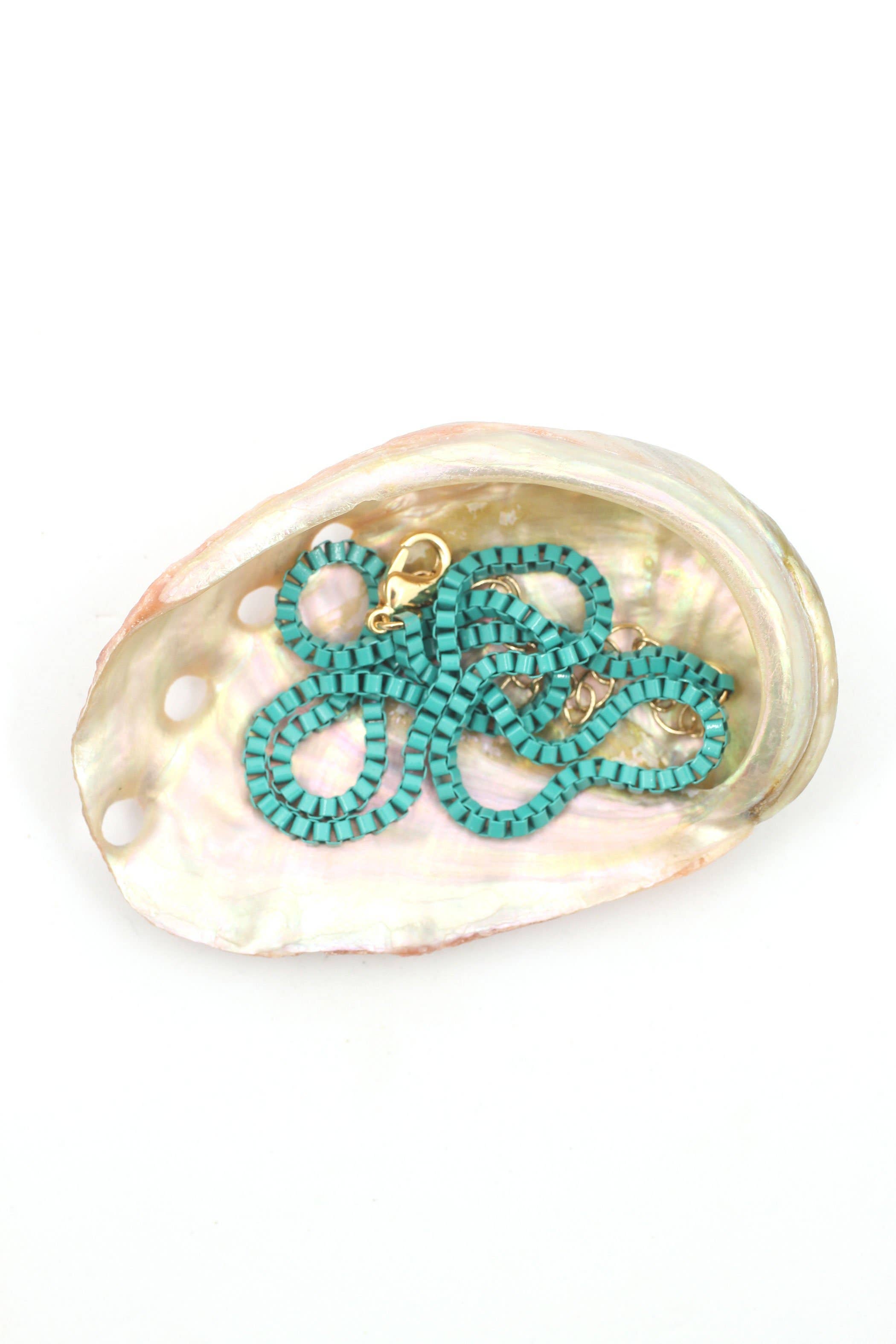 Woman Shops World - Wholesale Link & Chain Necklace - Enamel Box Chain Necklace, Adjustable Unisex Jewelry8