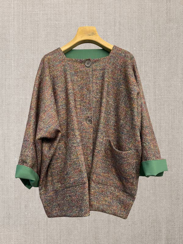 New Castello reversible rainbow jacket for wholesale by Mecànico Atelier