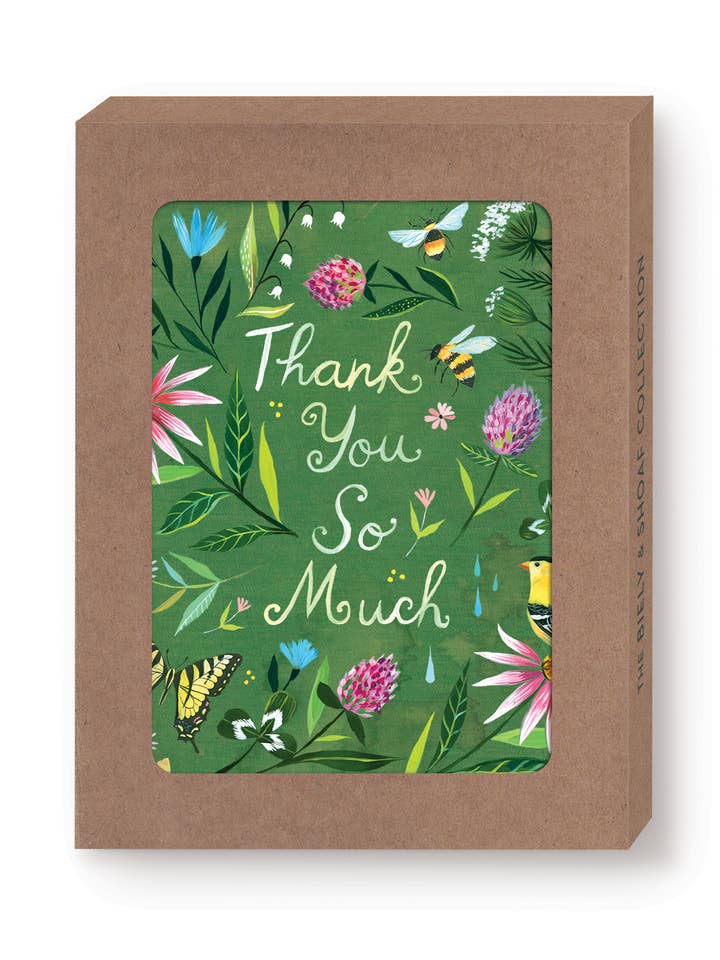Meadow Thank You Boxed Notecards - Set Of 10 for wholesale by Biely & Shoaf