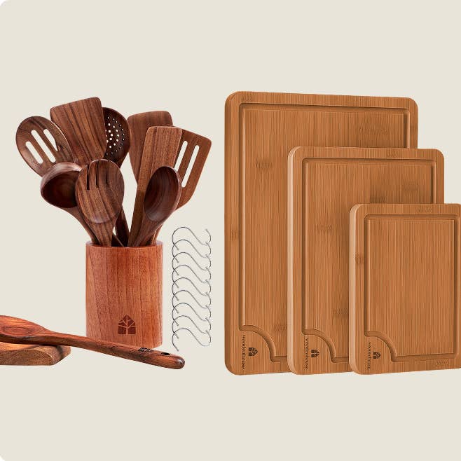 Woodenhouse Utensils & Boards Set for wholesale by Woodenhouse