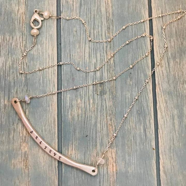 A Little Salty And A Little Sweet Bar Necklace for wholesale by Swirls Jewelry