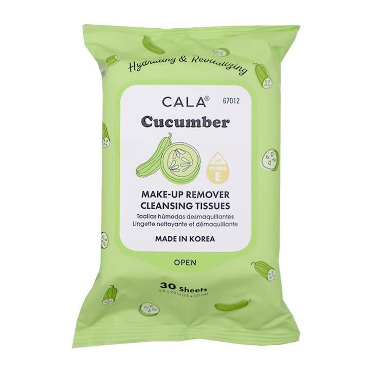 PINEAPPLE Beauty – wholesale Make-up remover – CALA 67012 Makeup Remover Tissue 30 sheets Cucumber - 6pc