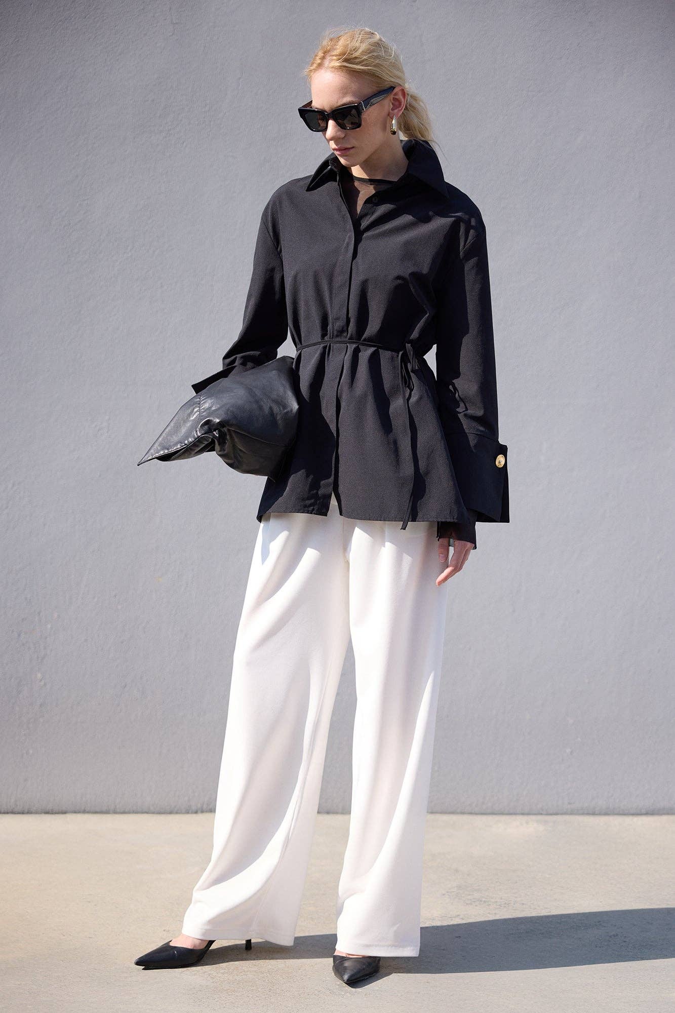 Siyah POPLIN SHIRT WITH WIDE CUFF for wholesale on Faire3