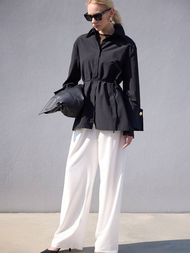 Siyah POPLIN SHIRT WITH WIDE CUFF for wholesale on Faire3