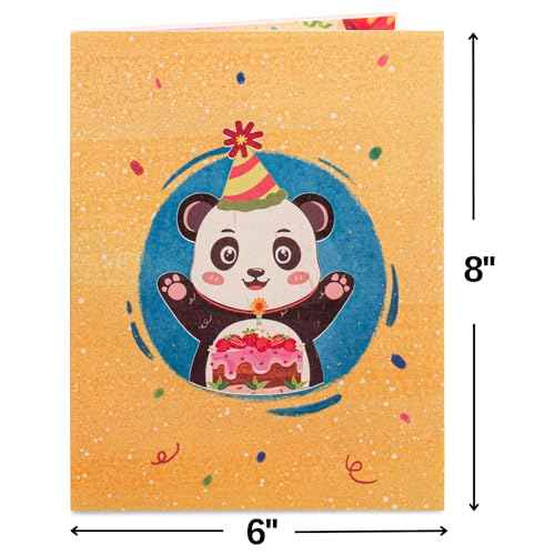 Paper Love – wholesale Birthday card – Birthday Panda Frndly Pop Up Card - 8"x6"1