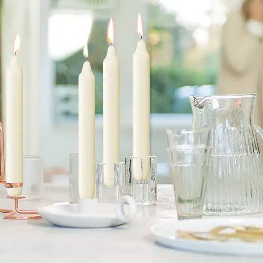 BOLSIUS - Wholesale Tapered candle/candlestick - 7 Inch Household Taper Candles 45 Pack - Wedding- Ivory5