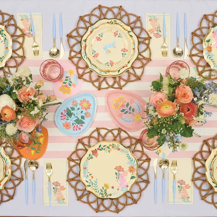 Sophistiplate - Wholesale Disposable plate - Folklore Easter Egg Die Cut Salad Plates/8pk10