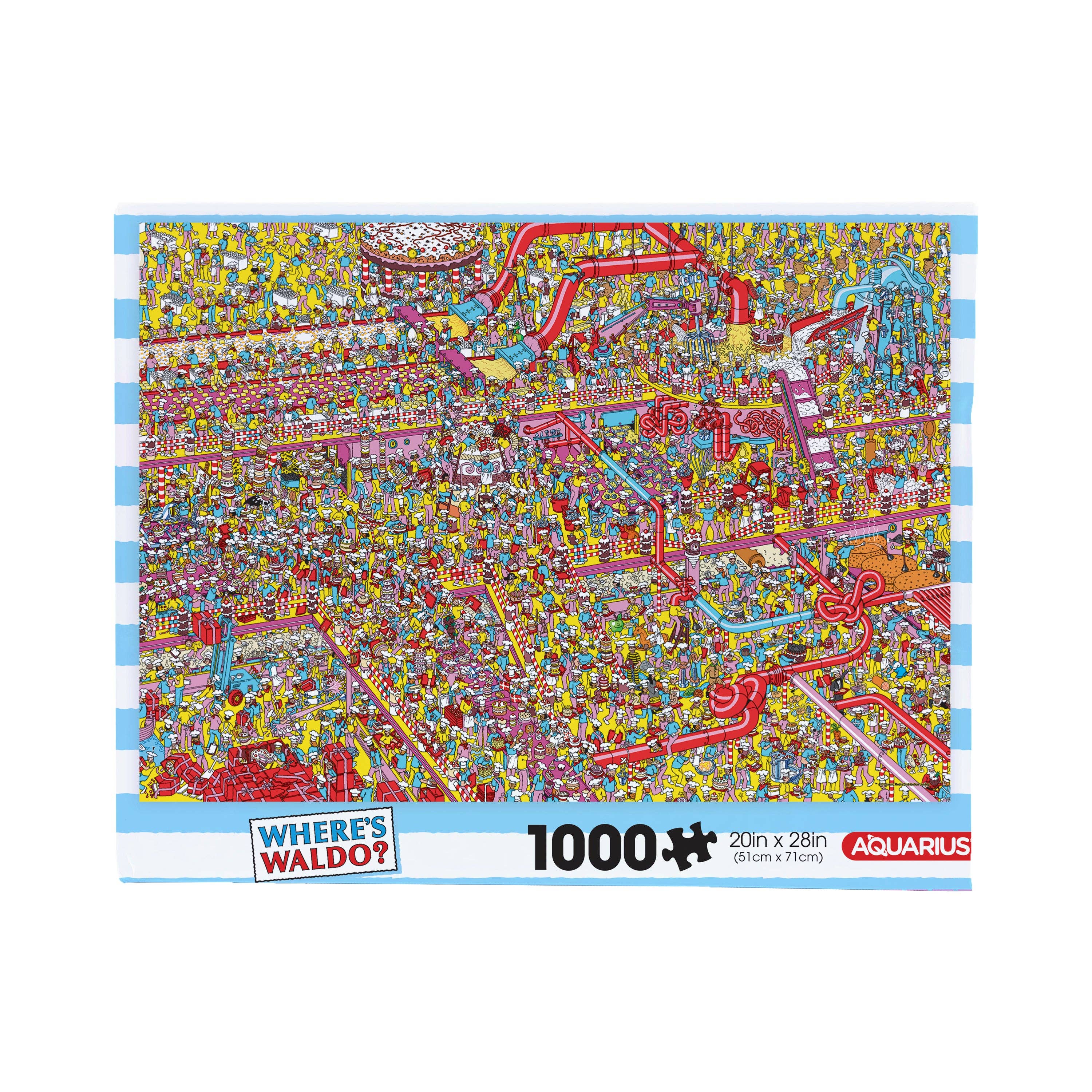 AQUARIUS, GAMAGO, ICUP, & ROCK SAWS by NMR Brands - Wholesale Puzzle - Adult - Where's Waldo - Cake Factory 1000 Piece Jigsaw Puzzle