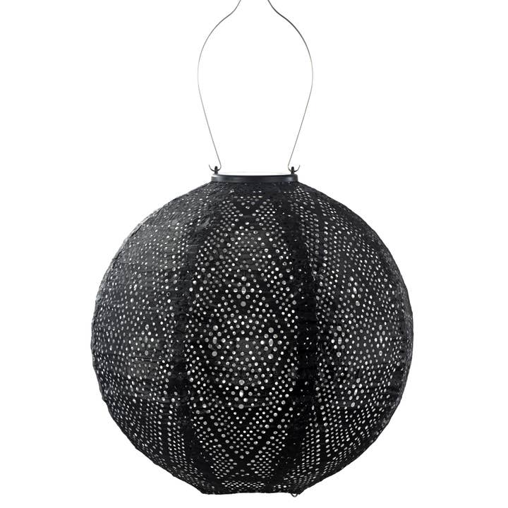 Laterne Ikat Rond - 30 cm - Schwarz für den Großhandel von Lumiz