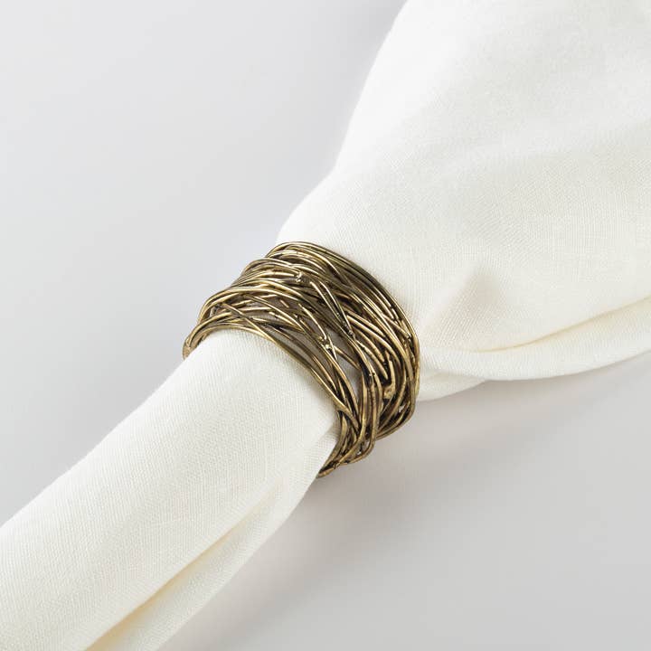 Saro Lifestyle - Wholesale Napkin Ring - Metal Design Napkin Ring