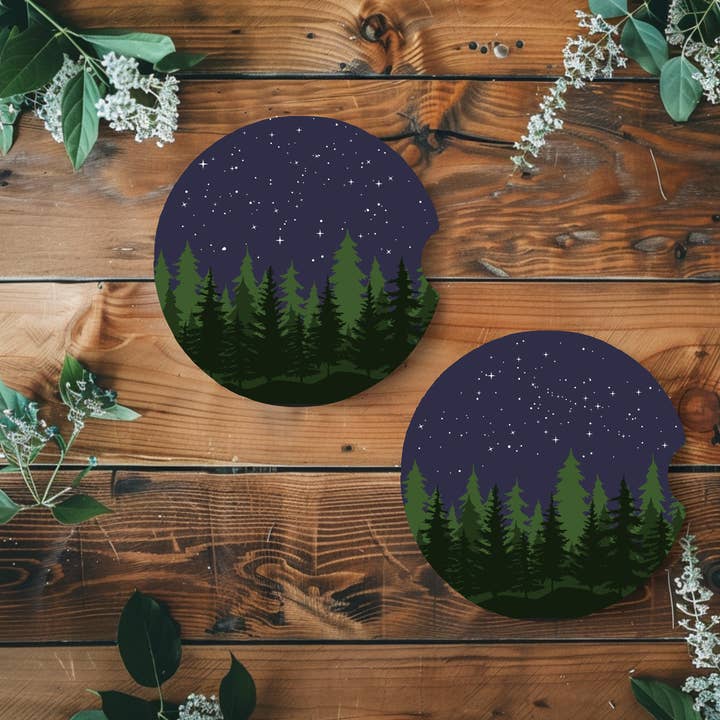 Forest Neoprene Car Coaster Set for wholesale by National Parks and Beyond