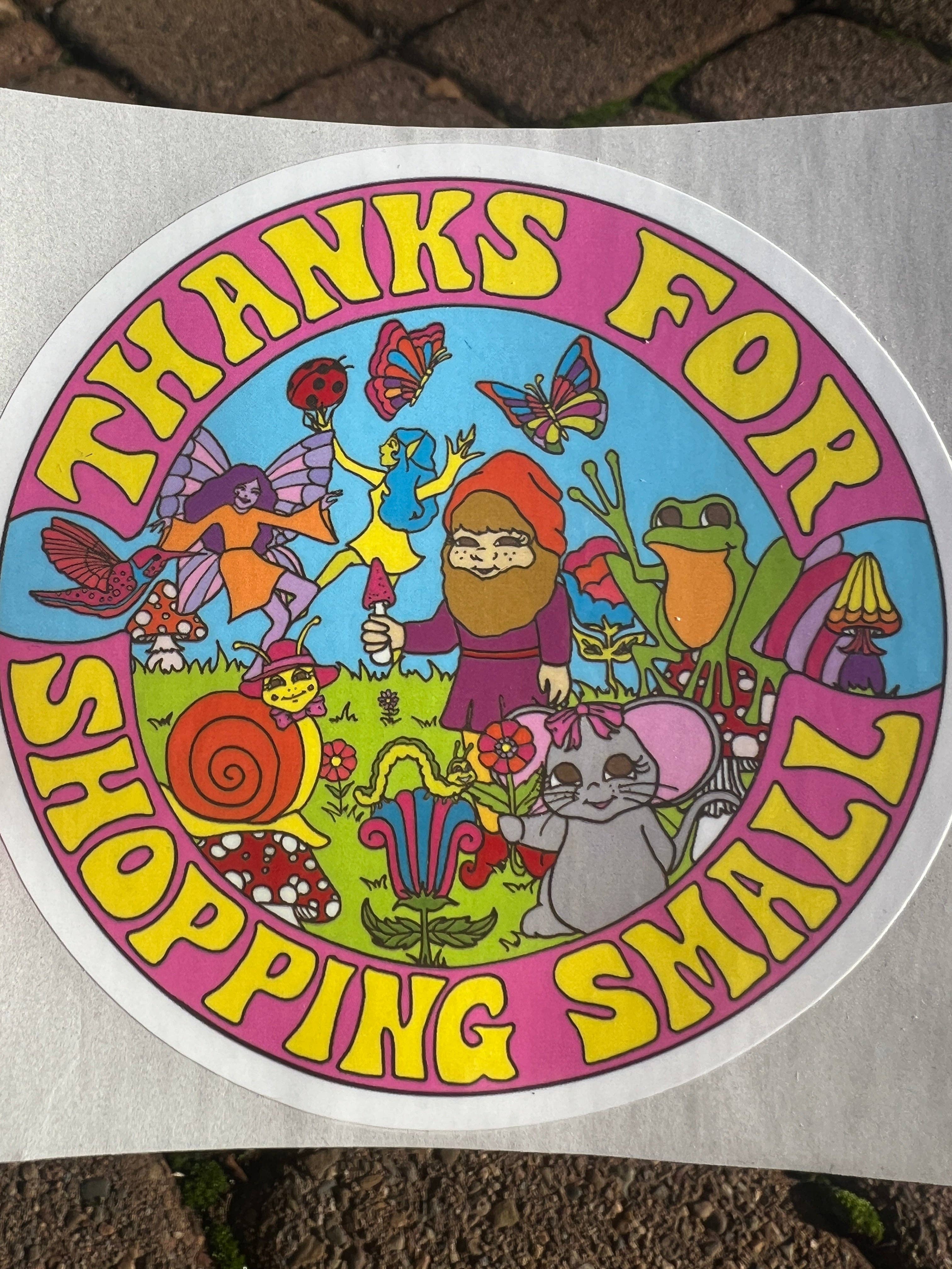 Astral Weekend - Wholesale Phone & Laptop Stickers - 3 Inch Sticker Thanks for Shopping Small2