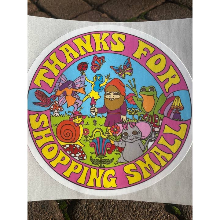 Astral Weekend - Wholesale Phone & Laptop Stickers - 3 Inch Sticker Thanks for Shopping Small2