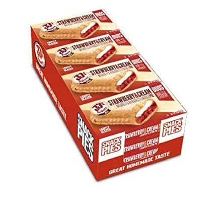 Shop The King - Wholesale Pie - JJ's Bakery Lightly Glazed Snack Pies 4oz (Strawberry & Cream)