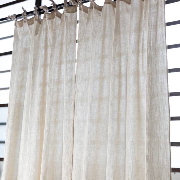 FEELUM homelinen by David Home srl - Wholesale Curtain - WIND 100% muslin embossed cotton curtain, made in Italy2