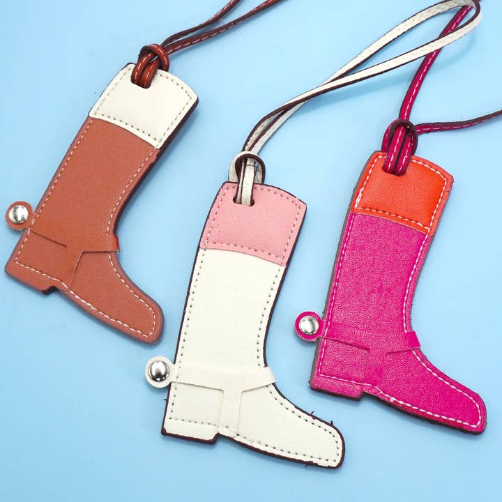 JOSSLYN by wall to wall - Wholesale Keychain - Women's - VEGAN LEATHER WESTERN BOOT BAG CHARM KEYCHAINS | 40KC1414
