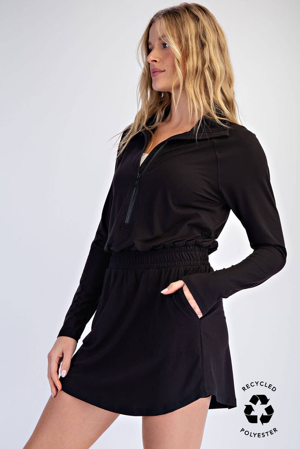 Rae Mode - Wholesale Athletic Skirt - Women's - BUTTER SOFT QUARTER ZIP ROMPERSKIRT13