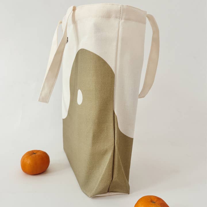 COUTONIC - Wholesale Tote Bag - Women's - Organic Cotton Seaweed Green Yin Yang Tote 2.03