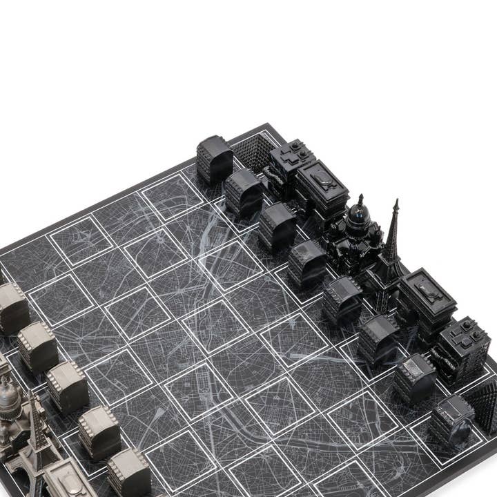 Skyline Chess - Wholesale Board Game - Stainless Steel Paris Edition - Skyline Chess Set