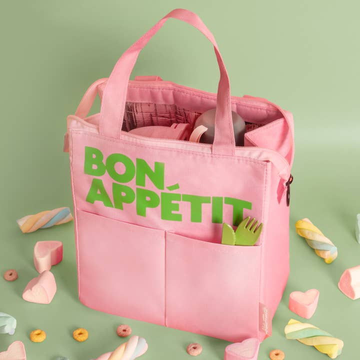 Helio Ferretti - Wholesale Lunch Bag/Box - PINK BON APPÉTIT ISOTHERMIC LUNCH BAG HF