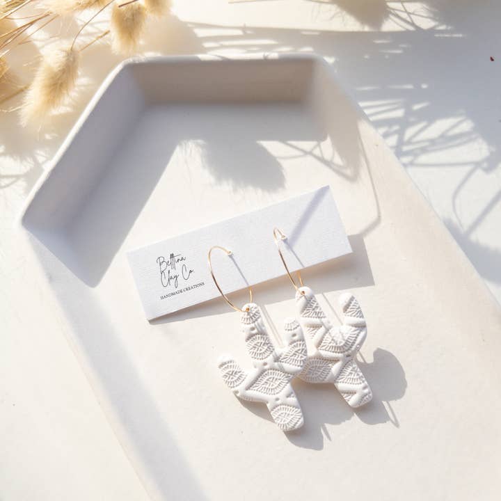 Belltina Clay Co. - Wholesale Dangle Earrings - Aqua White and Blue Clay Earrings3