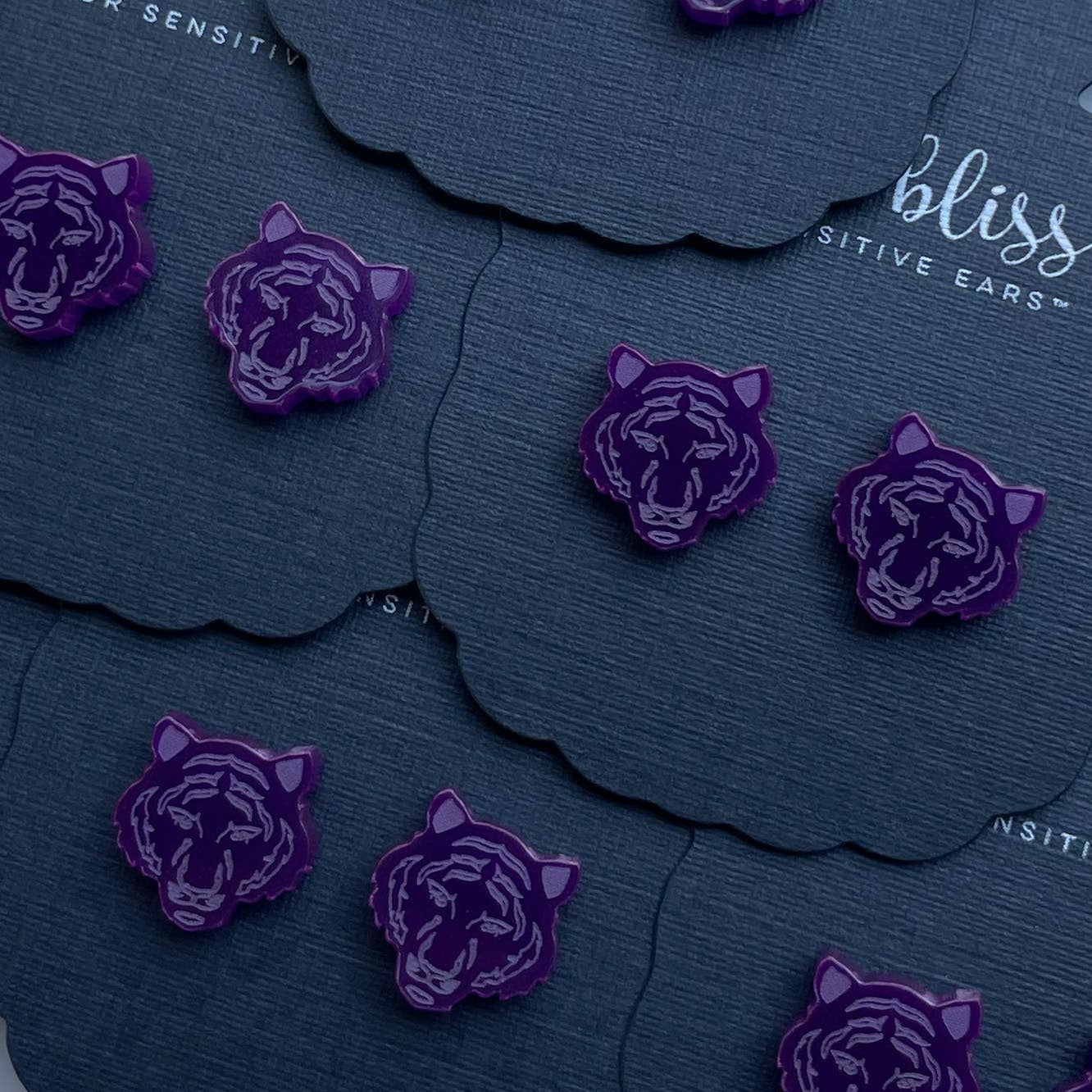 Dixie Bliss - Wholesale Stud/Post Earrings - Tigers- 8 colors!8