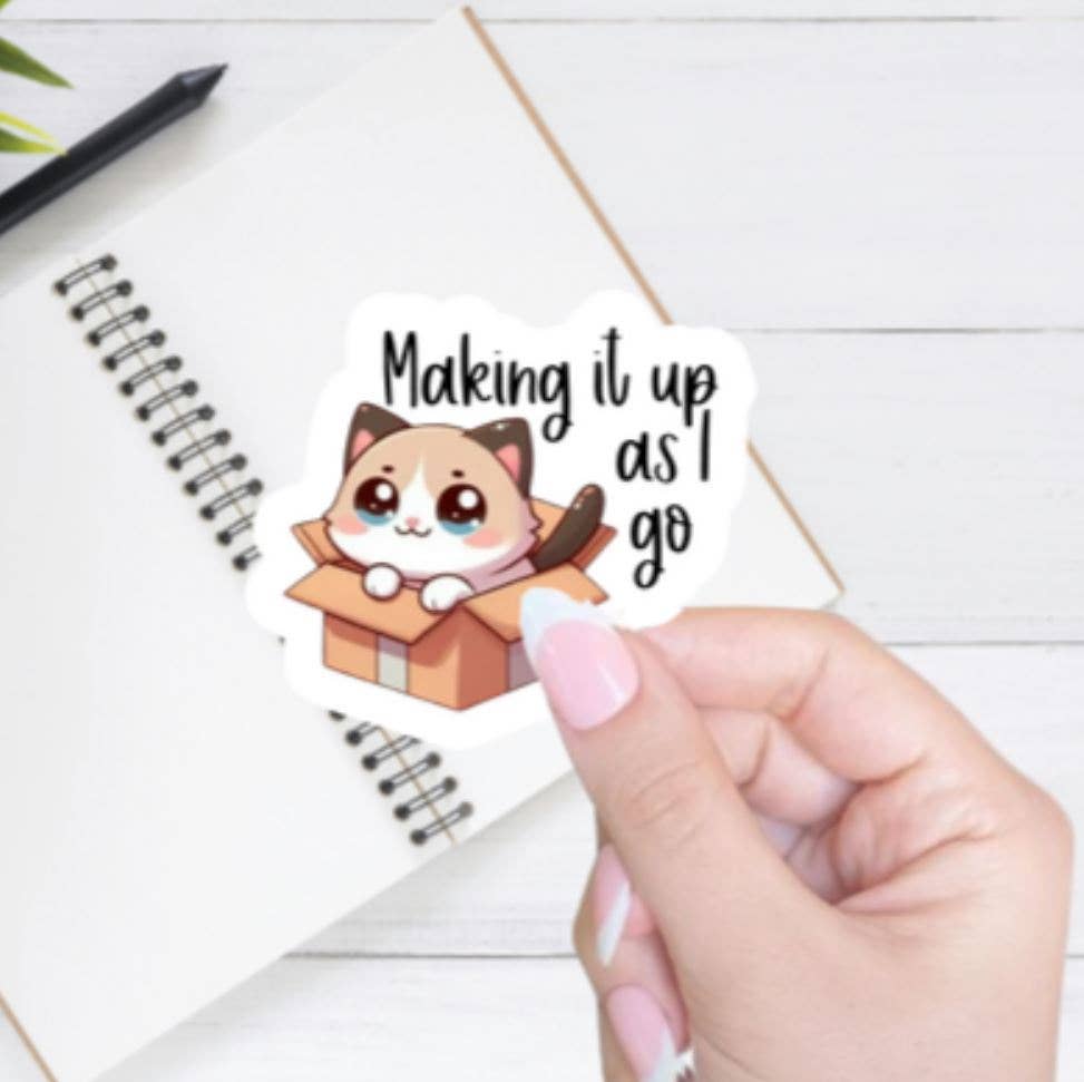 Blu Butterfly Stickers - Vente Autocollant - Autocollant de chat dans une boîte, inspirant2