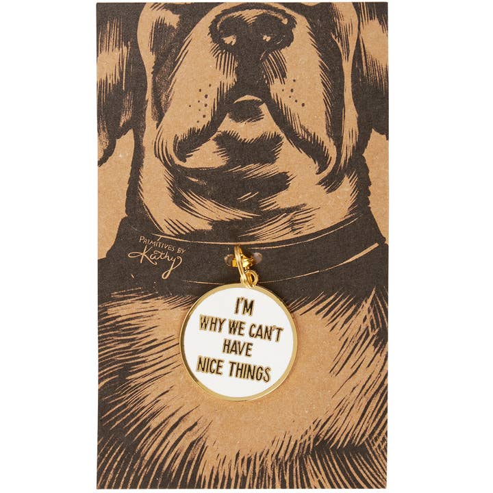 Primitives by Kathy - Wholesale Pet Collar Charm - Cat/Dog - Nice Things Collar Charm