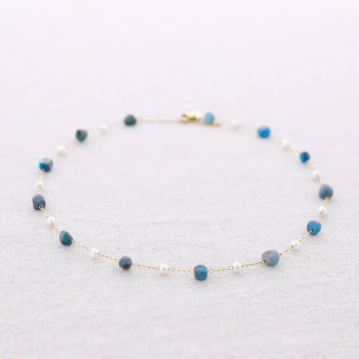 Gargantilla Acero Piedras Perlitas para venta al por mayor de Sonata