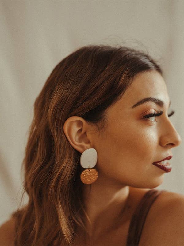 Milo em Cobre Martelado/Branco Quente por atacado de Corvega Clay Goods