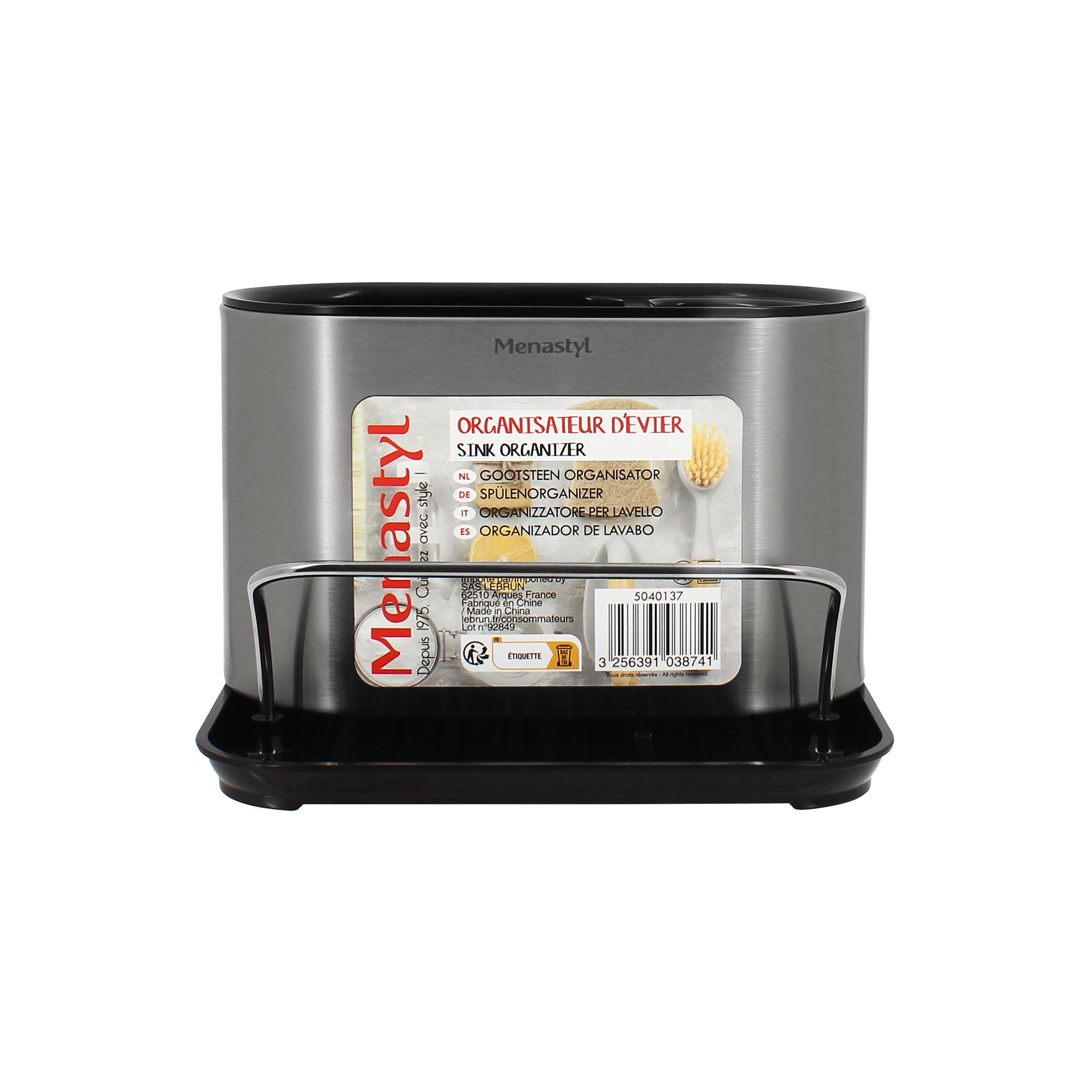 Menastyl - Wholesale Kitchen Storage/Organizer - 18x12x13cm organizer in stainless steel and plastic2