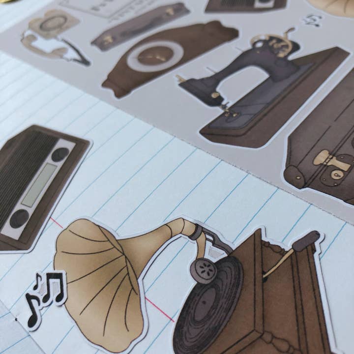 T's Stationery - Wholesale Sticker - "Vintage Mood" Sticker Sheet2
