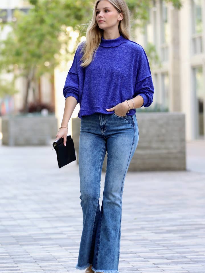 ”BORSTAD MELANGE HACCI TRÖJA för wholesale av 42POPS