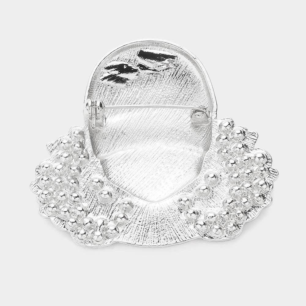 Sensibling Corp. - Wholesale Brooch - Enamel Queen Hat Afro Woman Pin Brooch5