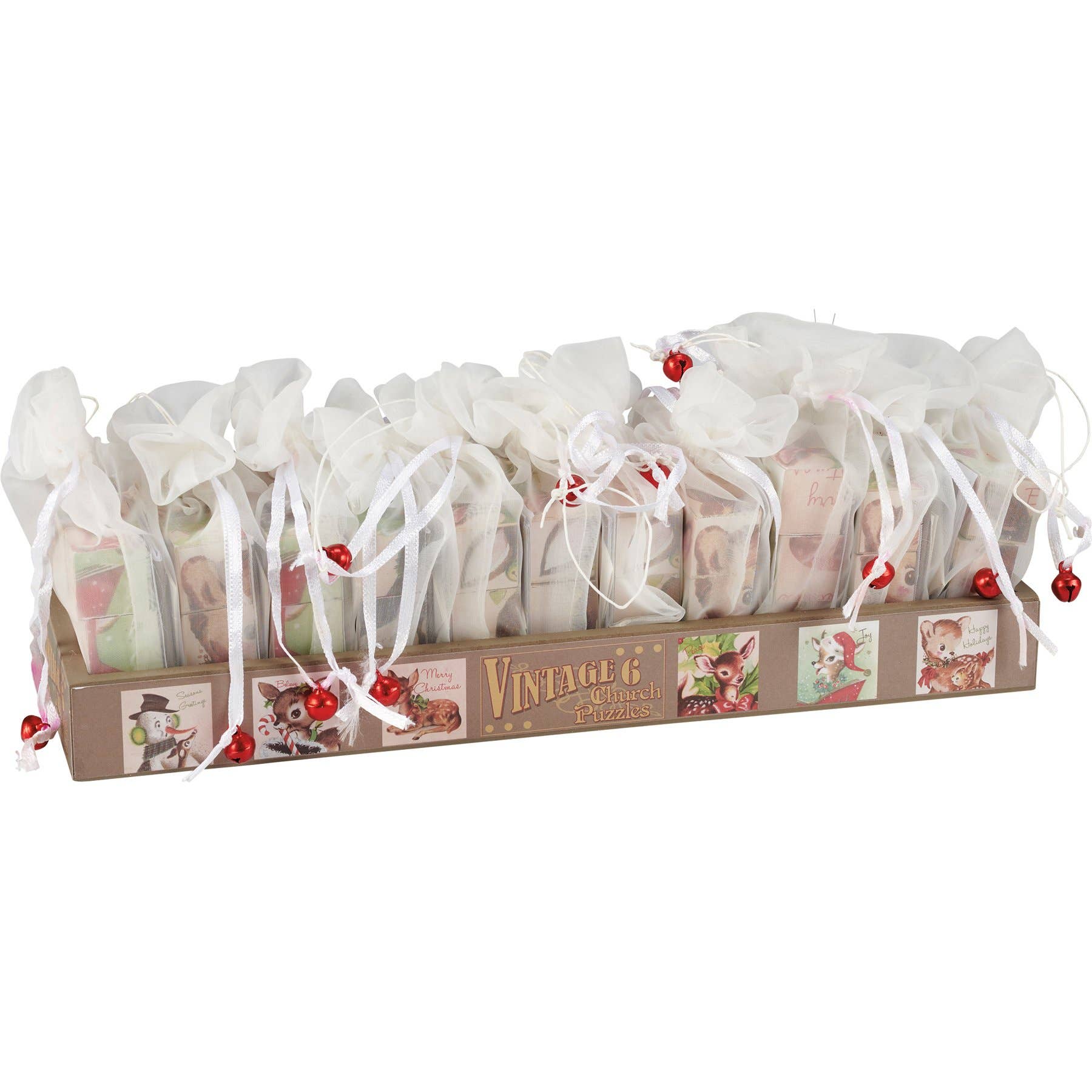 Primitives by Kathy - Wholesale Puzzle - Adult - Christmas Deer Church Puzzle1