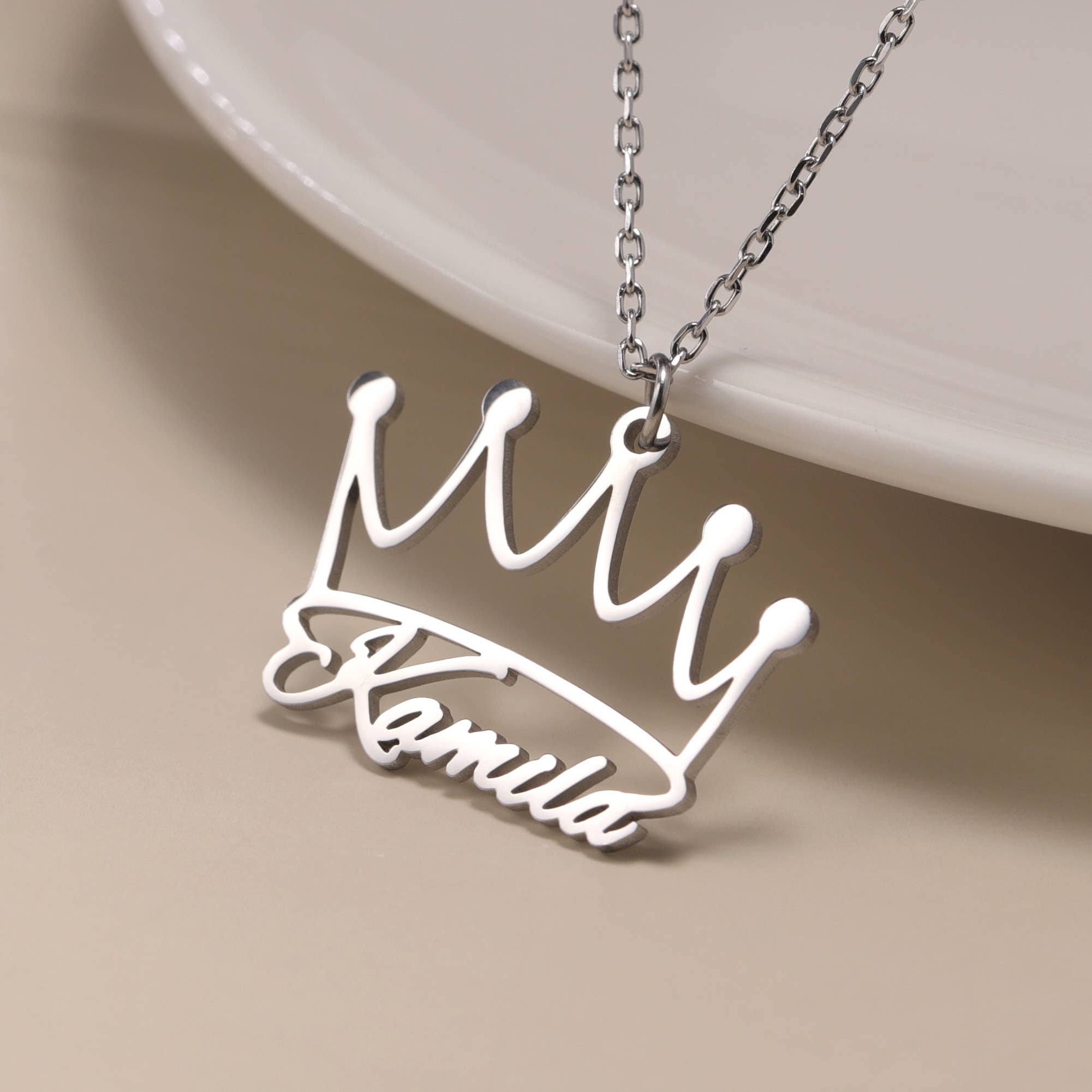 Bornagain Club - Wholesale Pendant/Charm Necklace - Custom Name Necklace With Crown Jewelry Gift  N2107100201