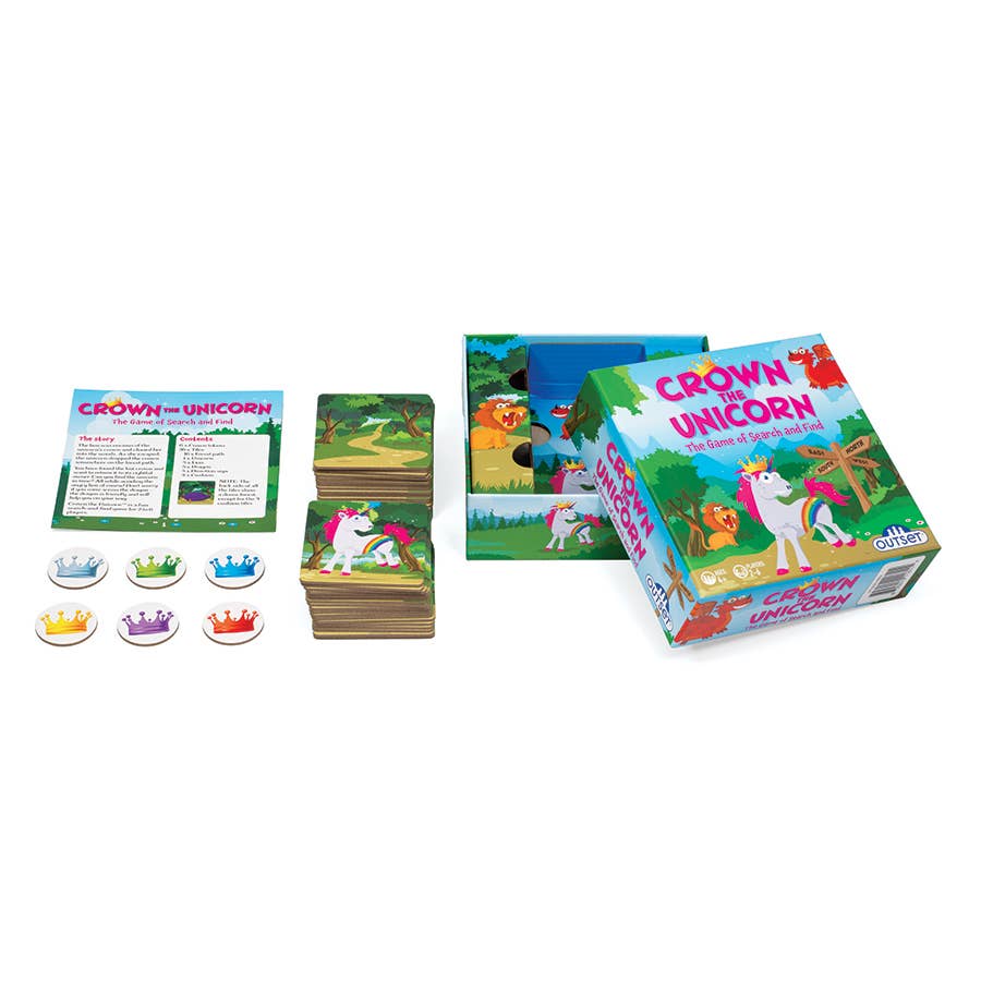 Outset Games and Cobble Hill Puzzles - Wholesale Board Game - Crown the Unicorn Game (Ages 4+) 🦄✨2
