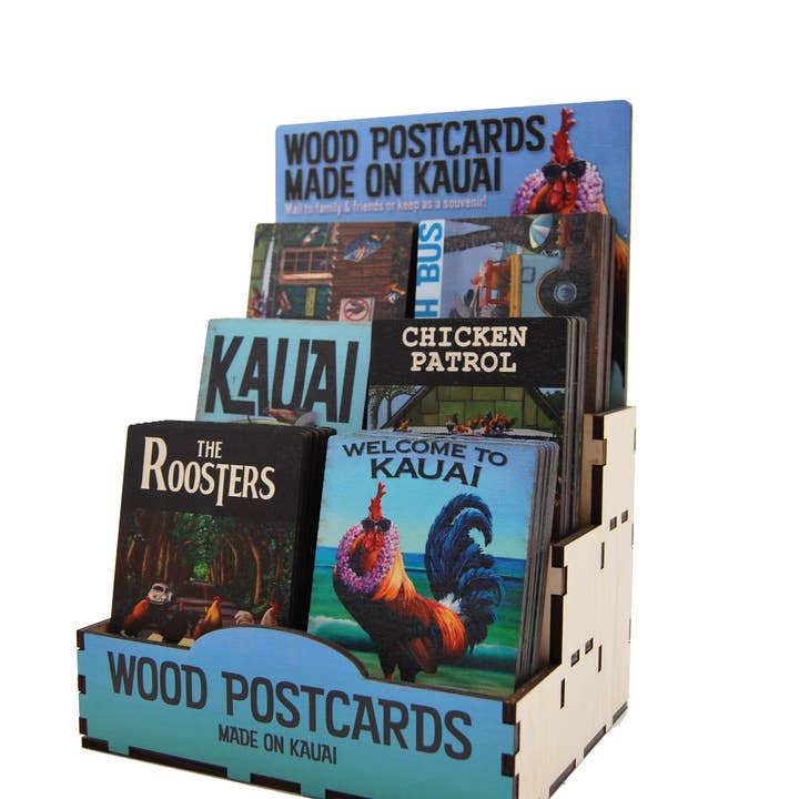 WHIRLED PLANET - Wholesale Postcard - Haleakala Wood Postcard • Made in Hawaii • Maui Souvenir2