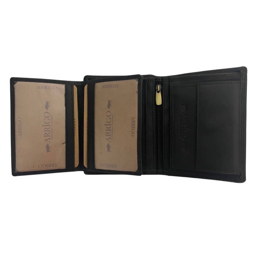 Arrigo - Vente Portefeuille – homme - Portefeuille homme en cuir de buffle - Portefeuille pliant - Protection RFID14