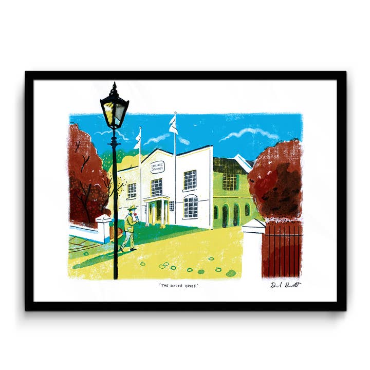 Lampione della televisione cinematografica di Londra Ealing Studios per la vendita all'ingrosso da parte di Haskett Prints