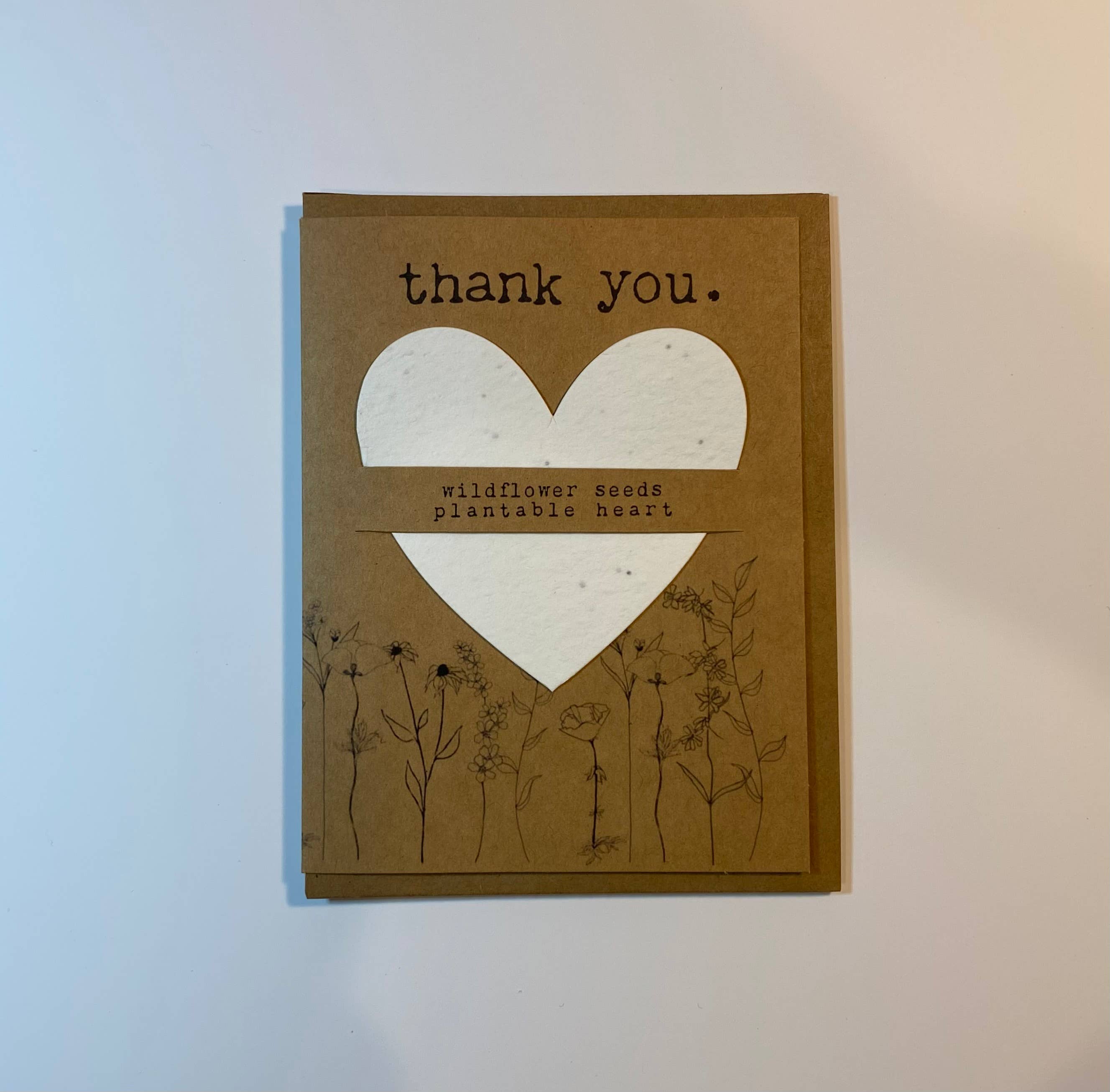 The Raven’s Edge Studio – Großhandel Dankeskarten – Wildblumensamen Pflanzbare Herzkarte: Danke, Umweltfreundlich9