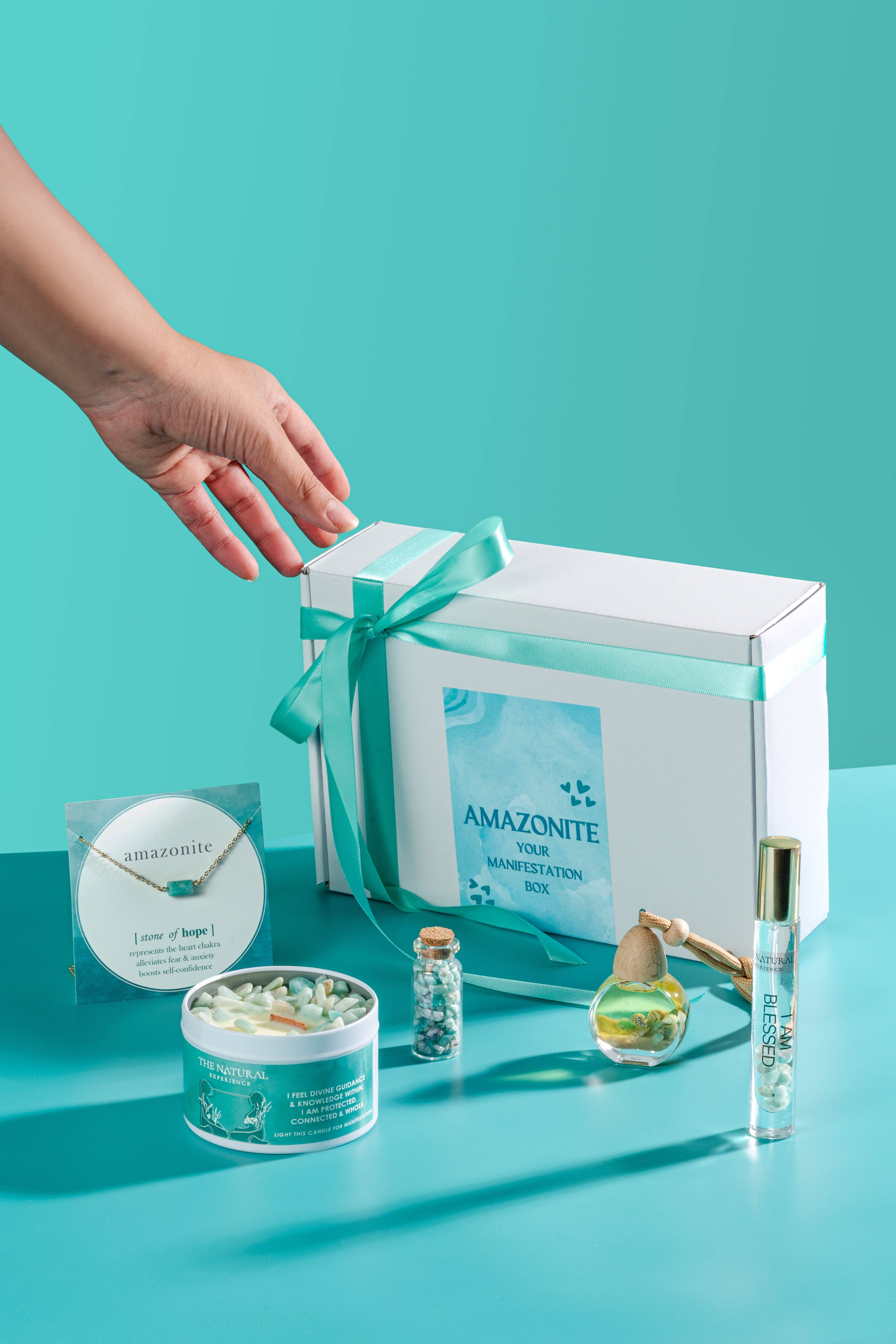 THE NATURAL EXPERIENCE - Wholesale Gift box - Amazonite - Unlock Your Manifestation & Hope Box0