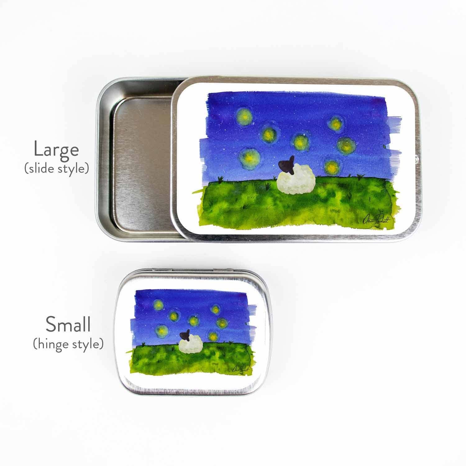 Twice Sheared Sheep - Wholesale Knitting/Crochet Supplies - Firefly Dreams Stitch Marker Storage Tin2