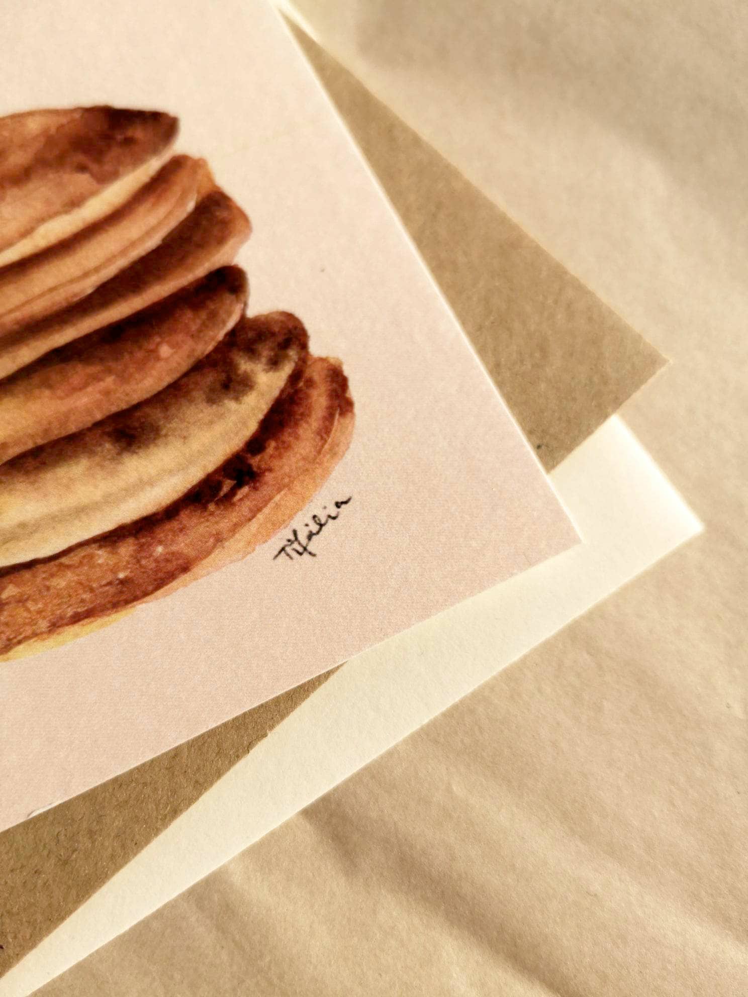 Tifalia - Wholesale Everyday Greeting Card - Pancakes recipe card1