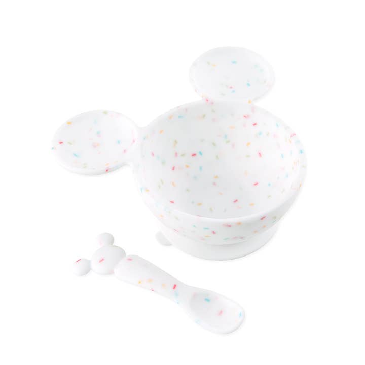 Kit de première alimentation en silicone : Mickey Mouse Vanilla Sprinkle pour la vente par Bumkins