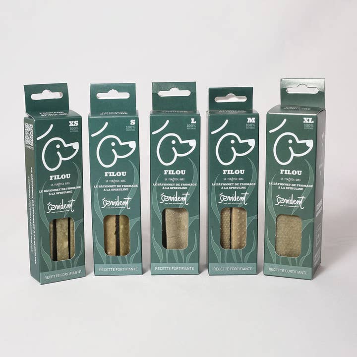 Evident - Vente Os à mâcher – chien - FILOU - Bâtonnet(s) de fromage à mâcher à la spiruline
