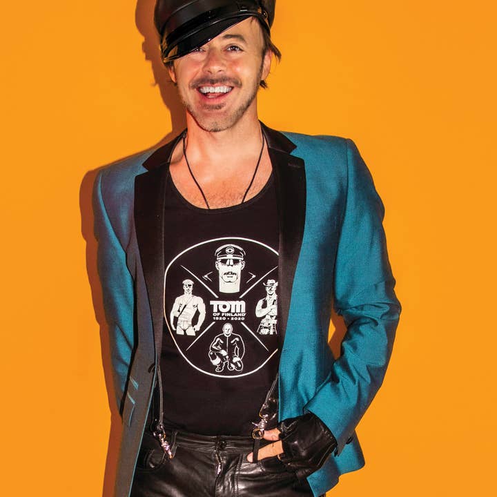 Black Tom of Finland 100th Anniversary Tank Top (Gay Queer LGBTQ ) for wholesale on Faire1