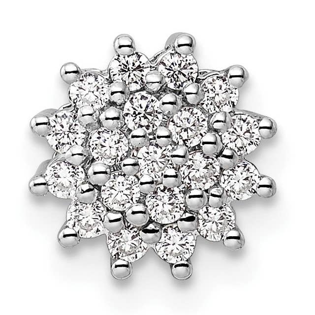 14k Gold 1/4 carat Lab Grown Diamond Cluster Chain Slide Pendant for wholesale by Fine Diamond